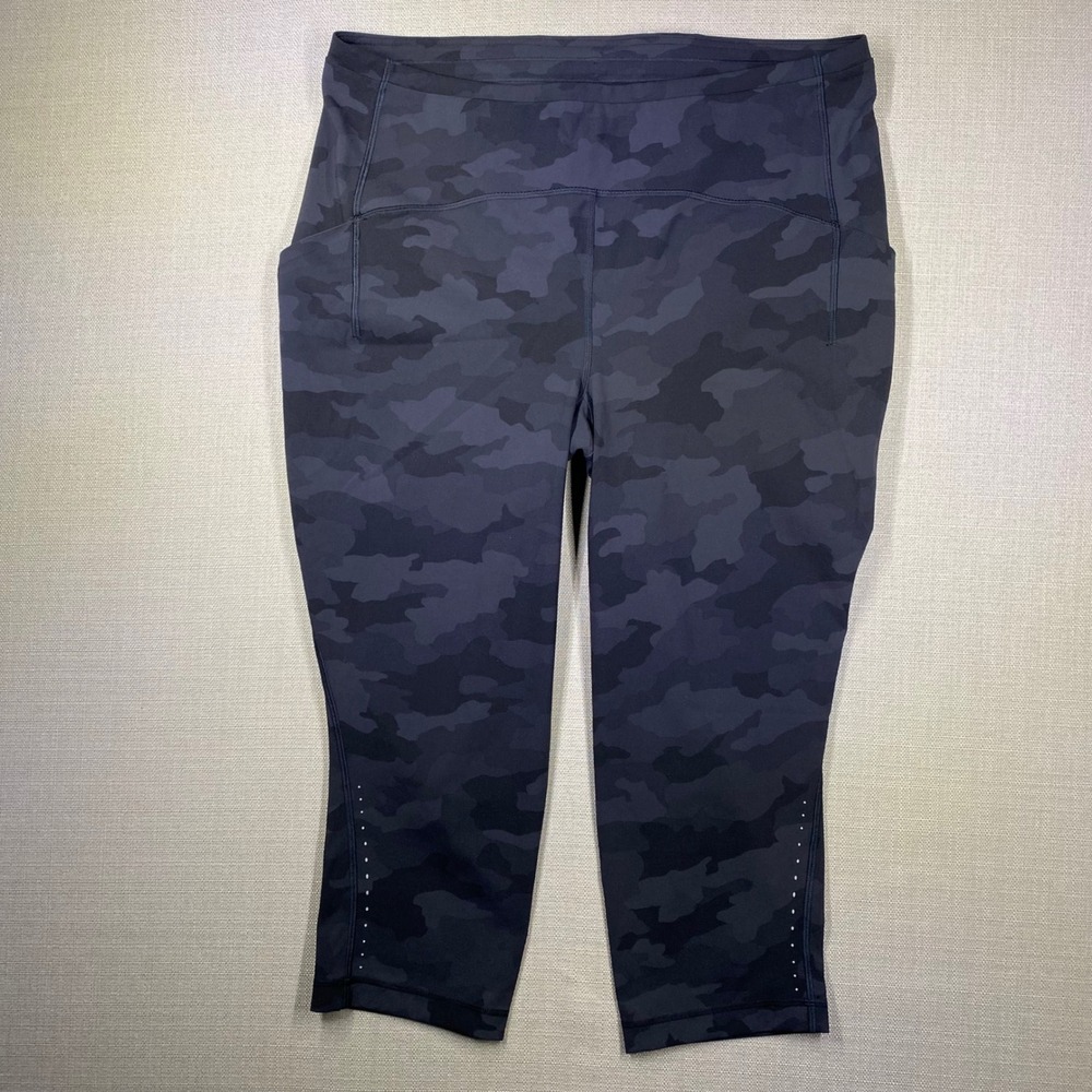 Lululemon Swift Speed HR Crop 21" Heritage 365 Camo Deep Coal Multi 16 LW6BJES